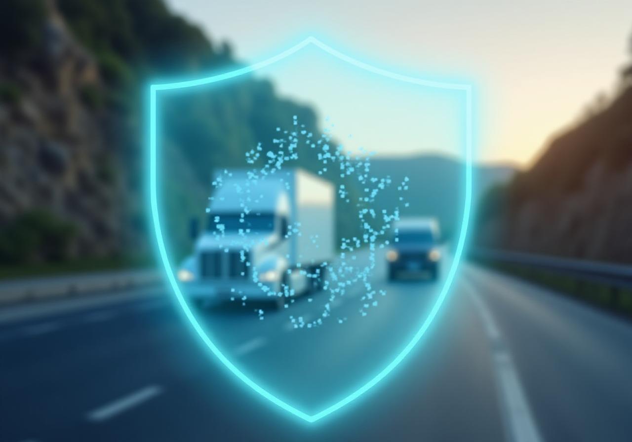 Concetto di sicurezza dati e soccorso stradale